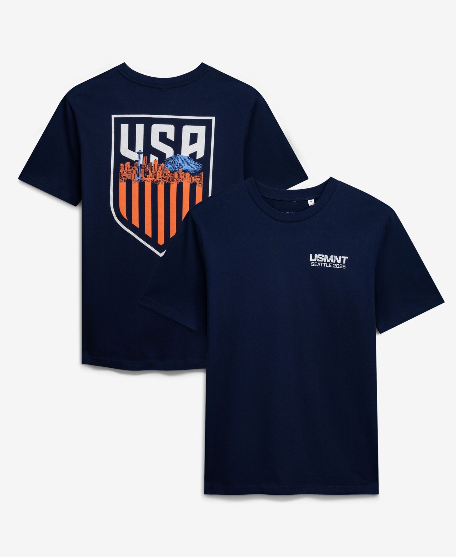 Men's and Women's Navy Host City U.S. Soccer x Seattle Crest 2026 T-Shirt