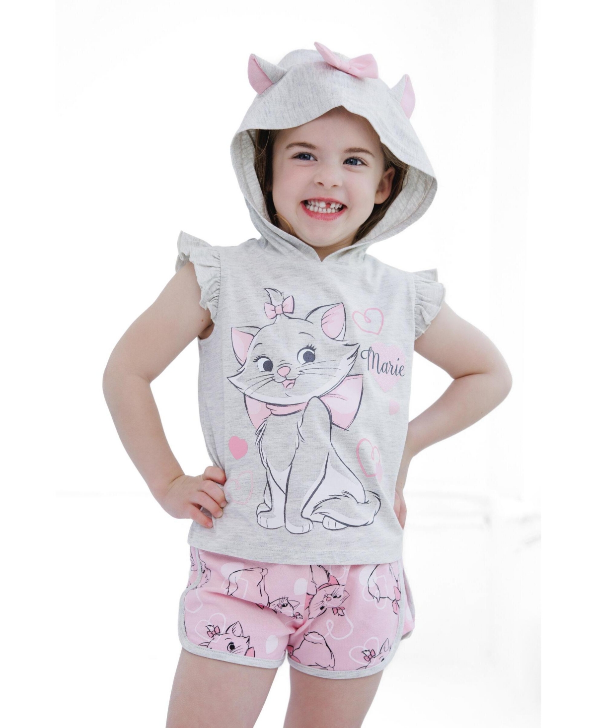 The Aristocats Marie Girls' (5-16) Cosplay 2-Piece Hooded Tank and Shorts Set