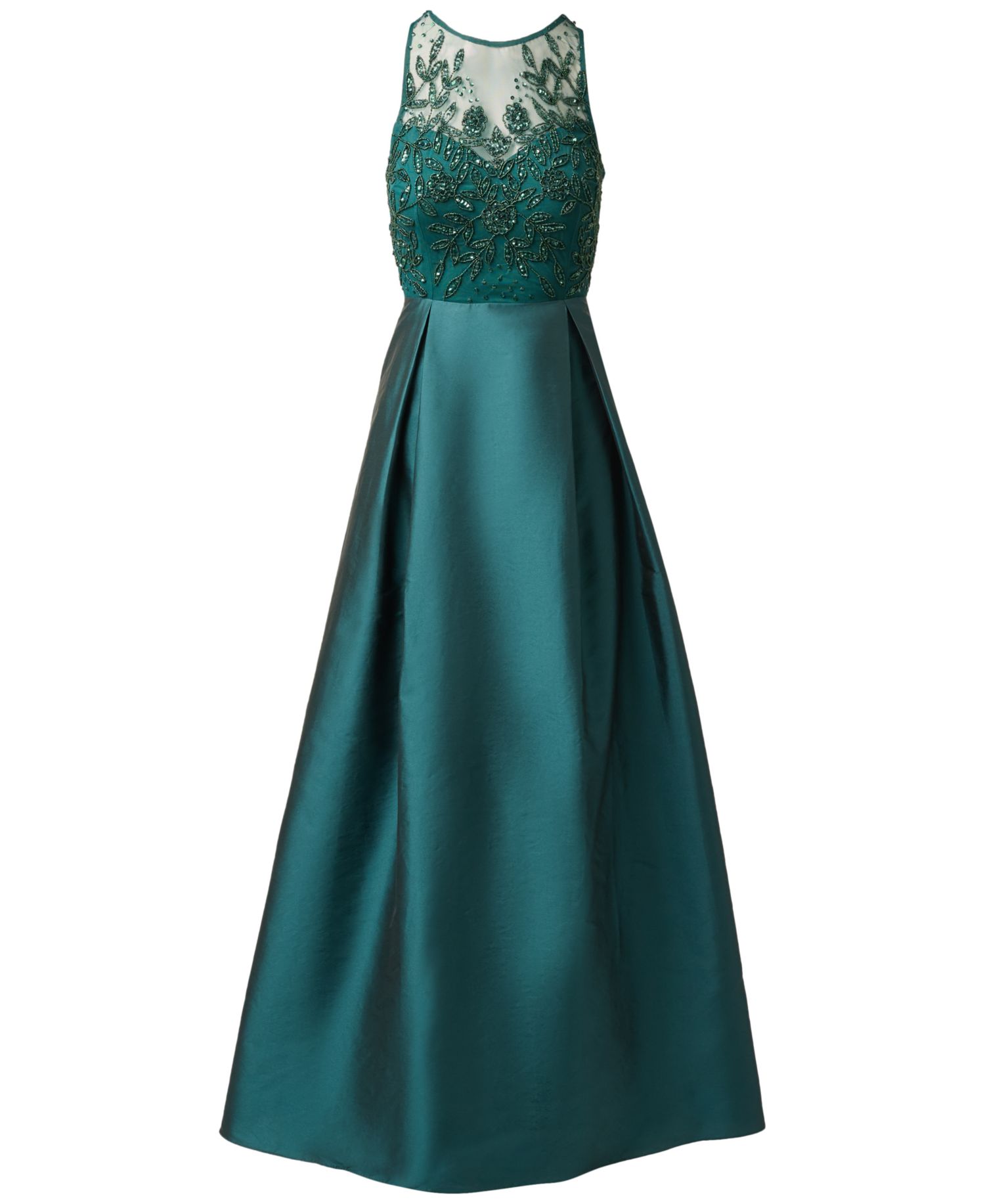 Women's Beaded Taffeta Ball Gown