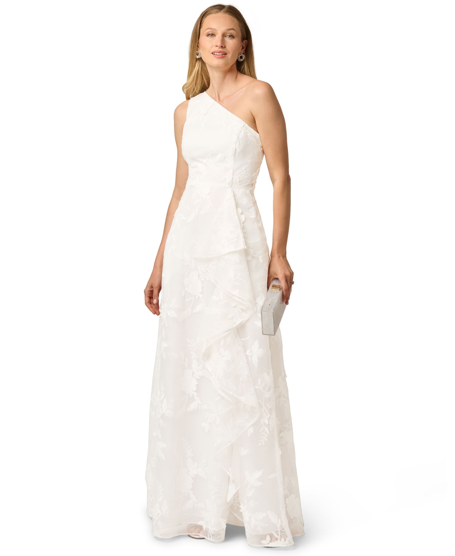 Women's Embroidered Ruffle Gown