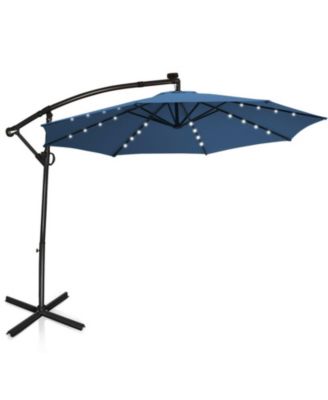 10 feet 360degree(s) Rotation Solar Powered LED Patio Offset Umbrella