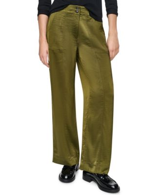 Women's Wide-Leg Double-Button Front Glazed Pants