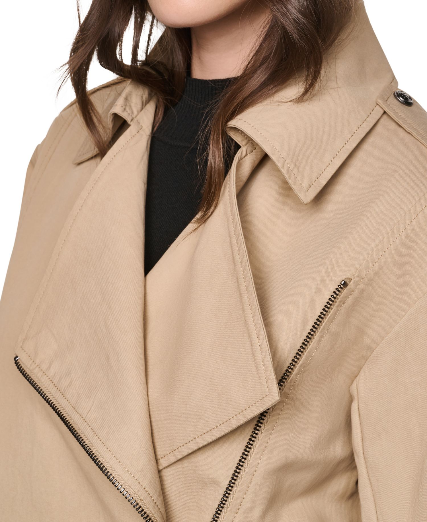 Women's Collared Zip-Front Utility Jacket