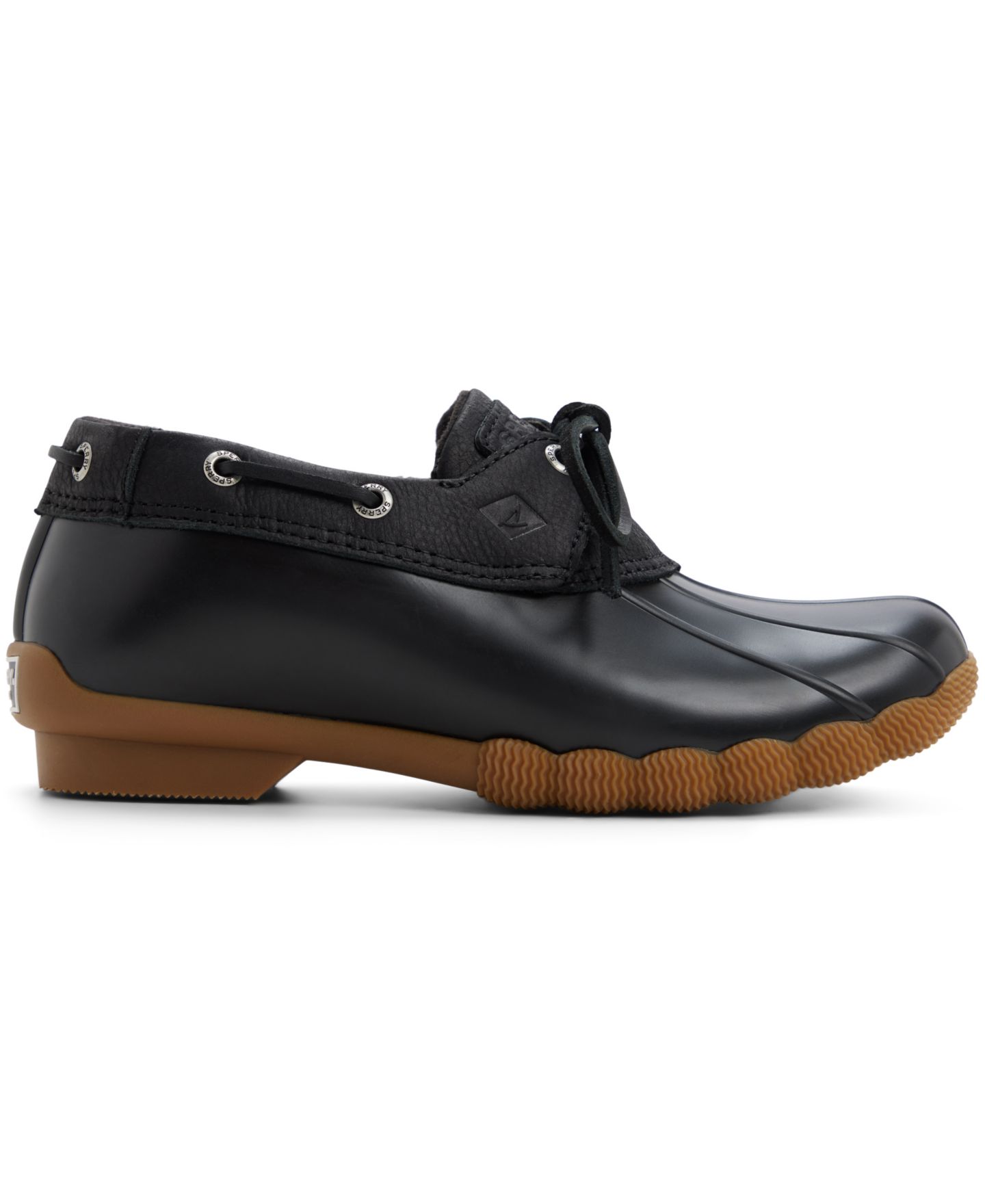Женские резиновые ботильоны Sperry Saltwater Duck, цвет: Чёрный — фото 2