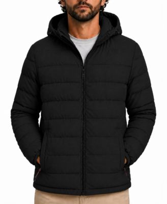 Men's Stretch Insulated Hooded Puffer Jacket