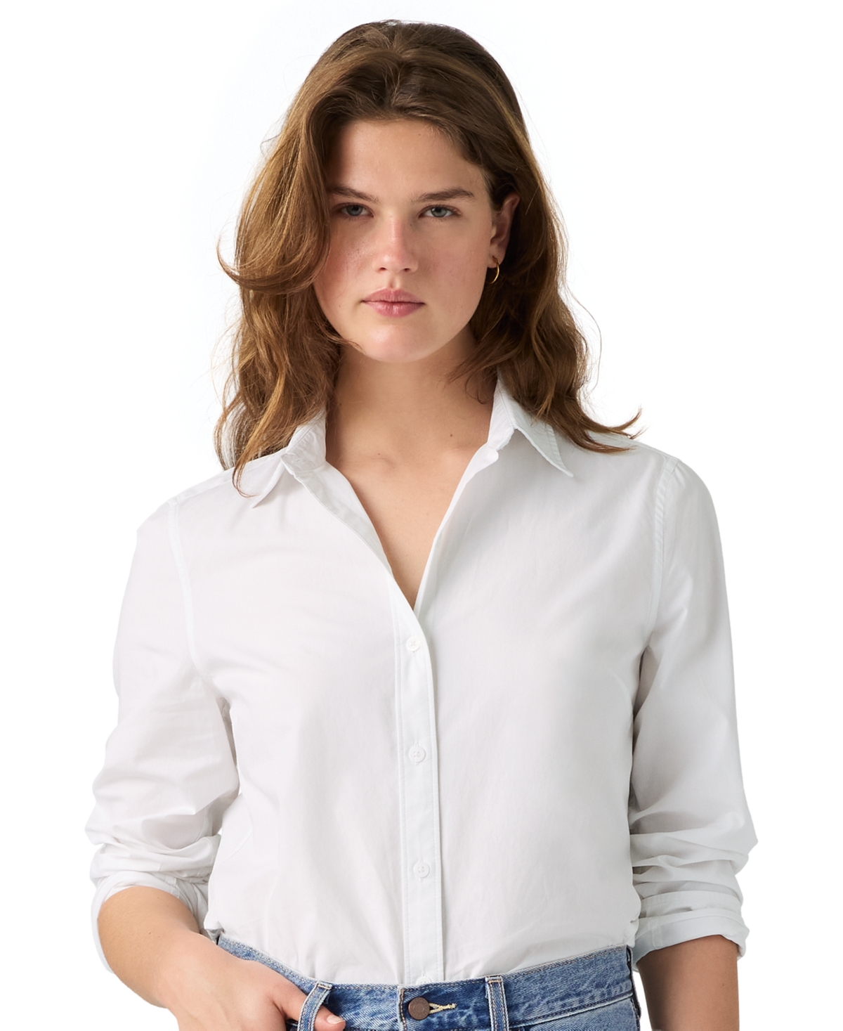 Levi's Women's Carlile Classic Poplin Long-Sleeve Shirt