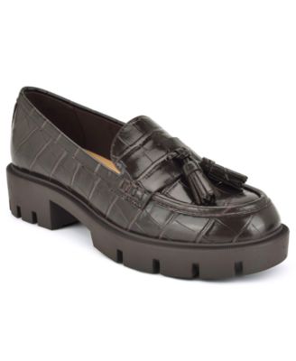 Womens Marela Tassel Lug Sole Loafers