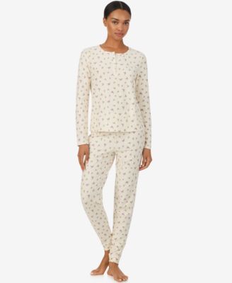 Women's Long-Sleeve Henley Top and Jogger Pant Set
