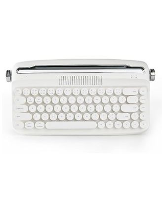 Retro Round Keycap Tri-Mode Typewriter Style Keyboard