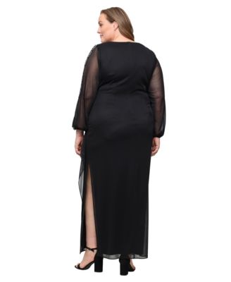 lace fabric dress Black A-Line Wedding Off Shoulder Satin Long Sleeve Court Train COCOMELODY CW3526, 45 Days / Black / US22-UK24-EUR52 10% and Above sparkling sequins Fall Family Photos | Style:Blazer