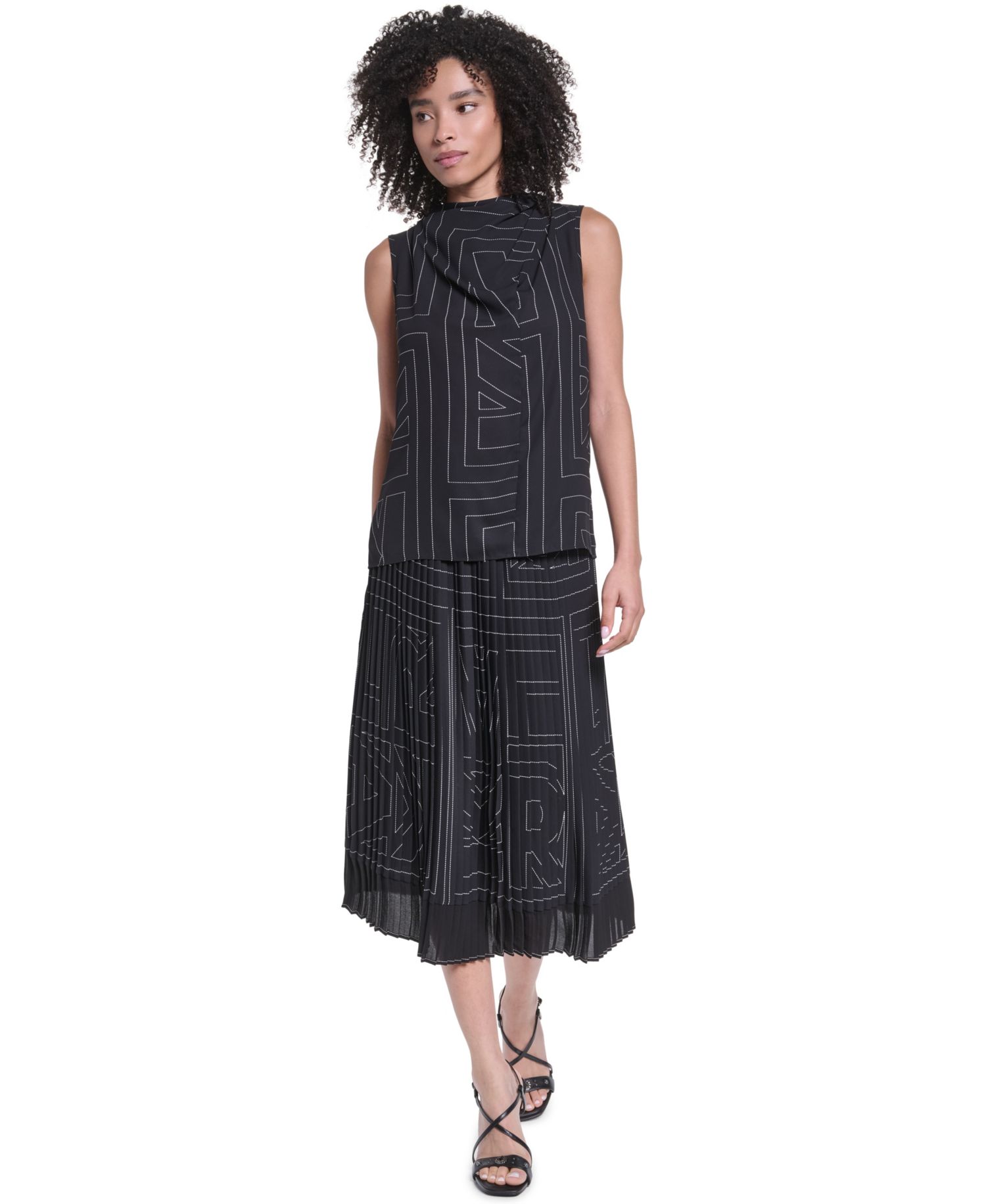 Women's Pleated Midi Skirt