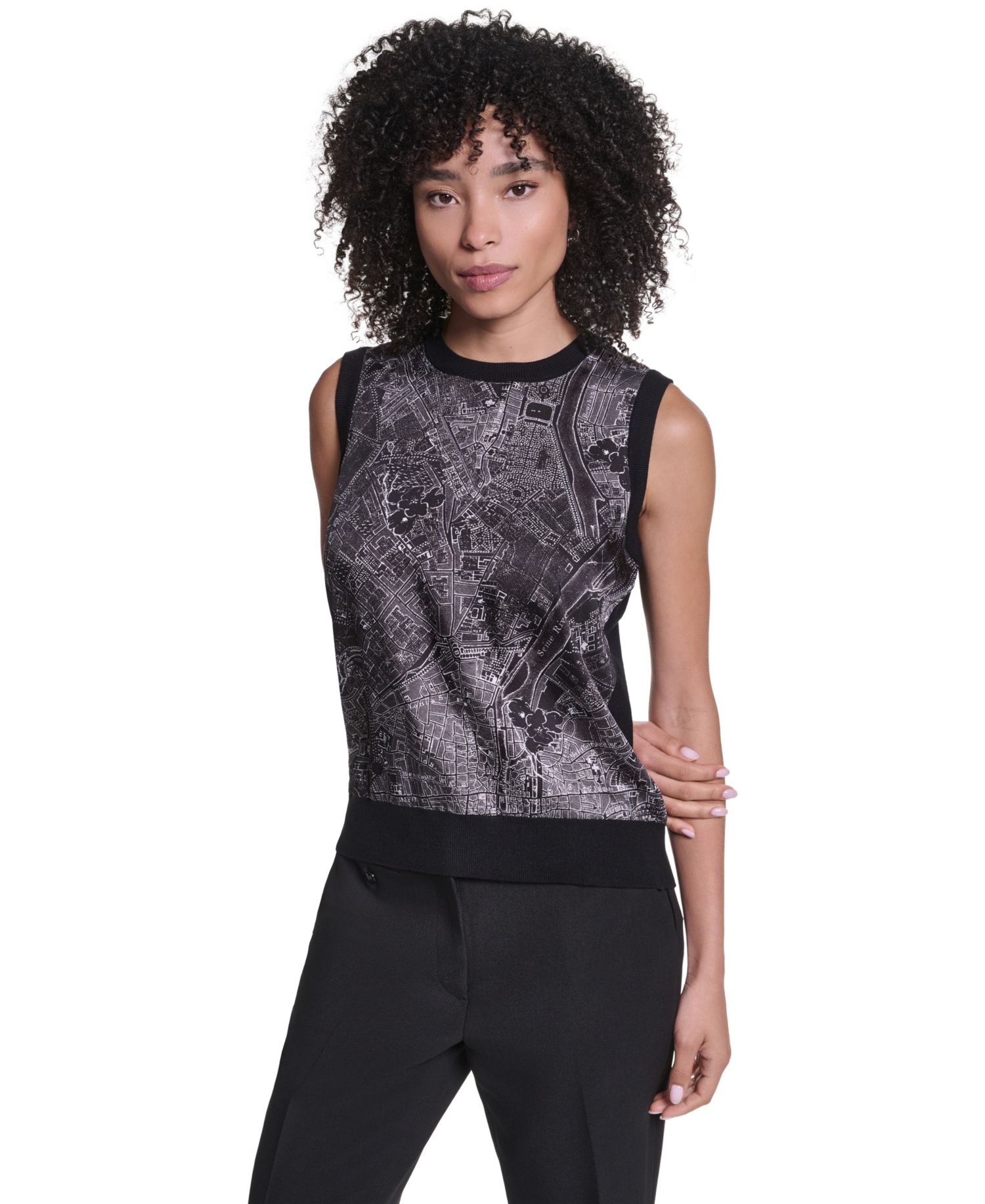 Women's Sleeveless Crewneck Sweater