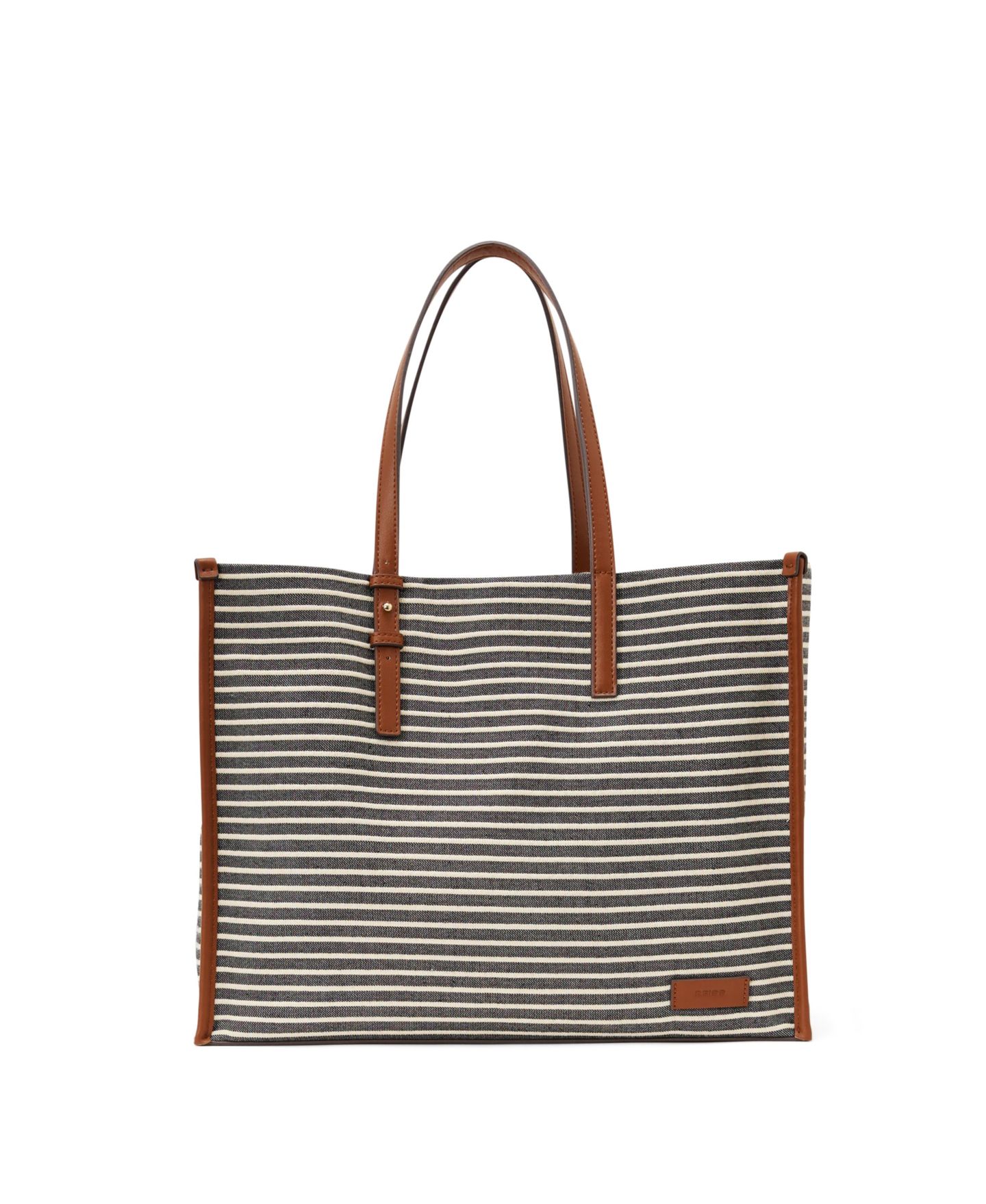 Женская сумка REISS Sacha Stripe Canvas, цвет: Тёмно-синий / Молочный — фото 6