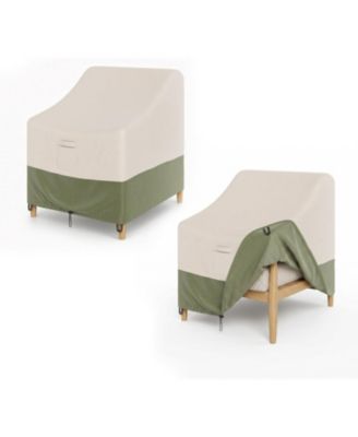 Patio Chair Covers 2 Pack – Waterproof Outdoor Covers, Heavy Duty for Wicker Swivel Chairs, Fits 32"W x 35"D x 36"H