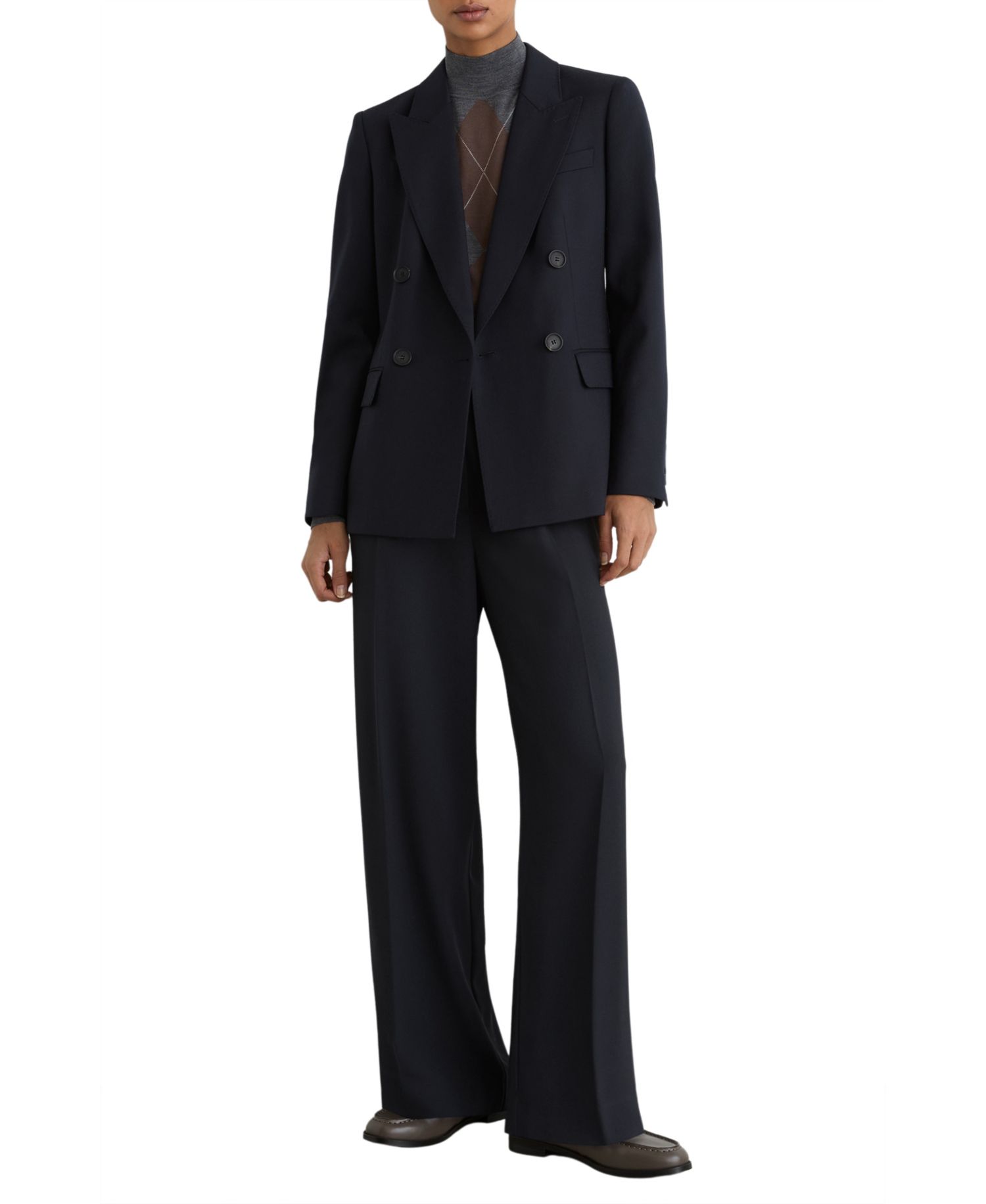 Women's Eden Elasticated-Waist Wide-Leg Lightweight-Twill Trousers