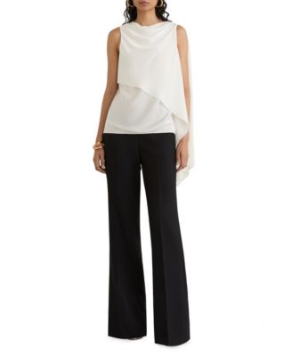 Women's Nyra Sleeveless High-Cowl Neck Draped Silk-Blend Top