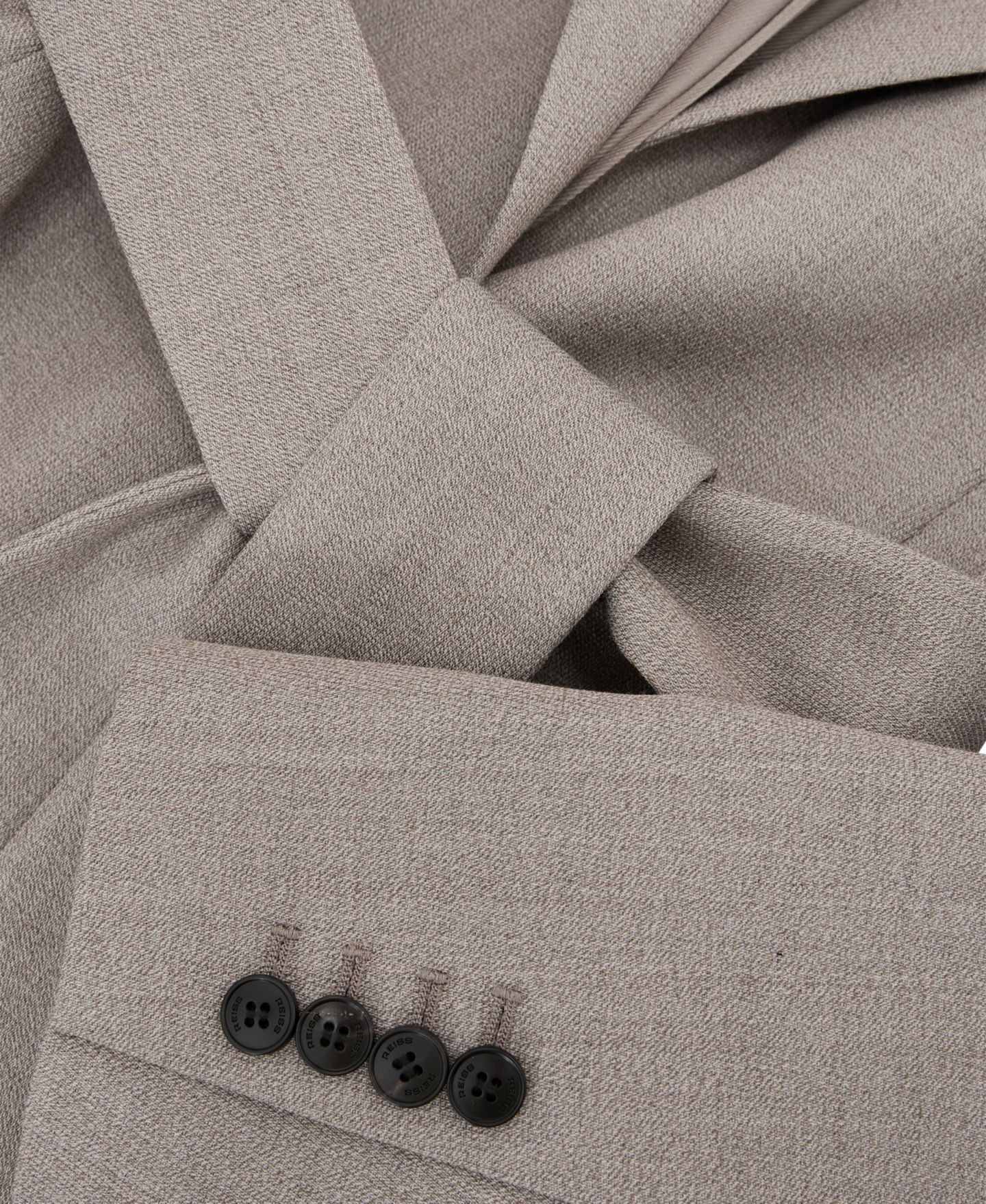 Женский пиджак REISS Briony Wool-Blend Belted Single-Breasted Blazer, цвет: Серый — фото 4