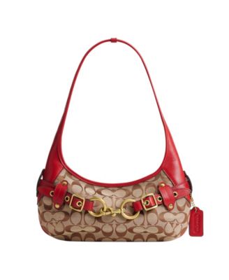 Belted Ergo 26 Small Signature Jacquard Shoulder Bag  