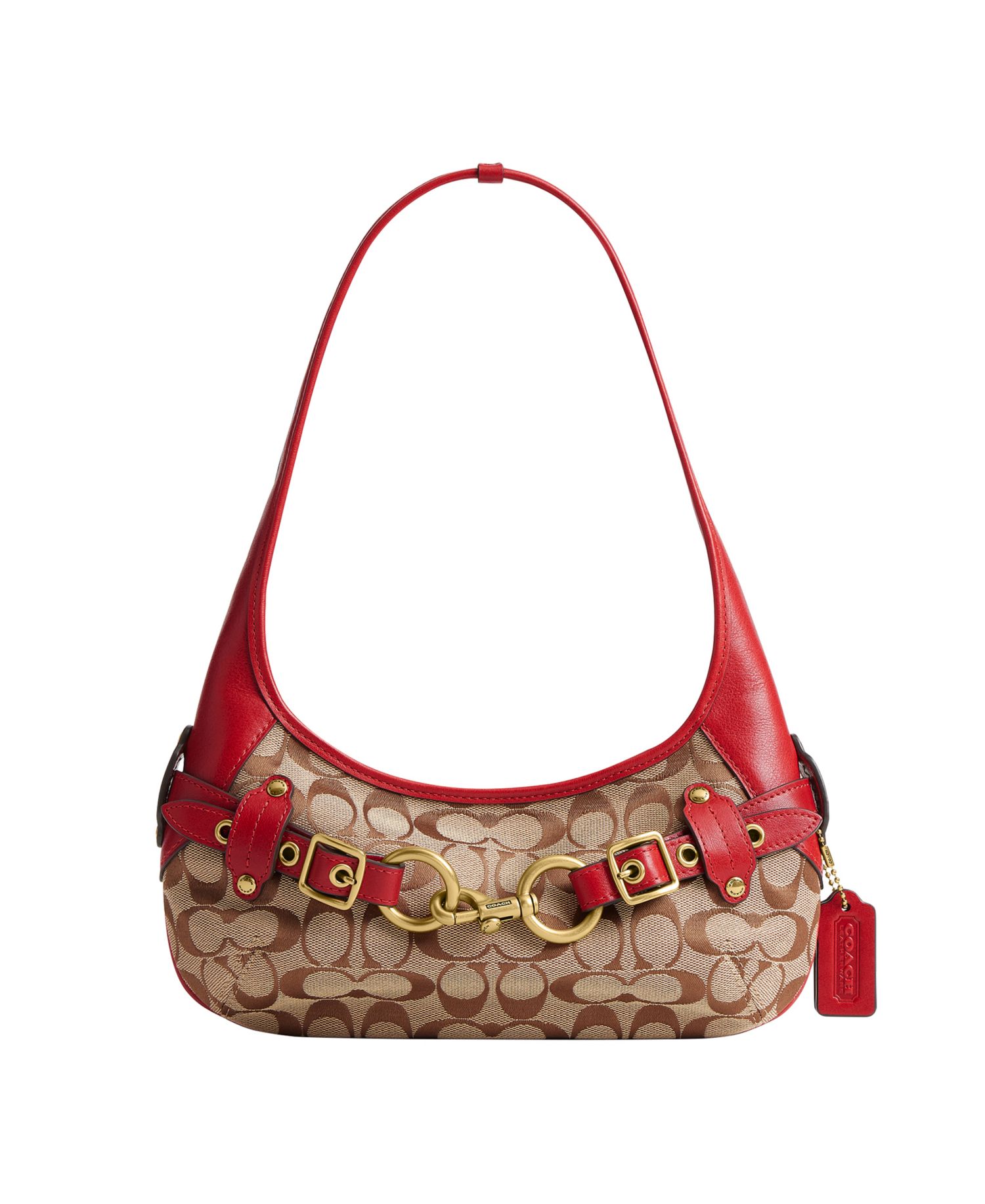 Belted Ergo Small Signature Jacquard Shoulder Bag 26