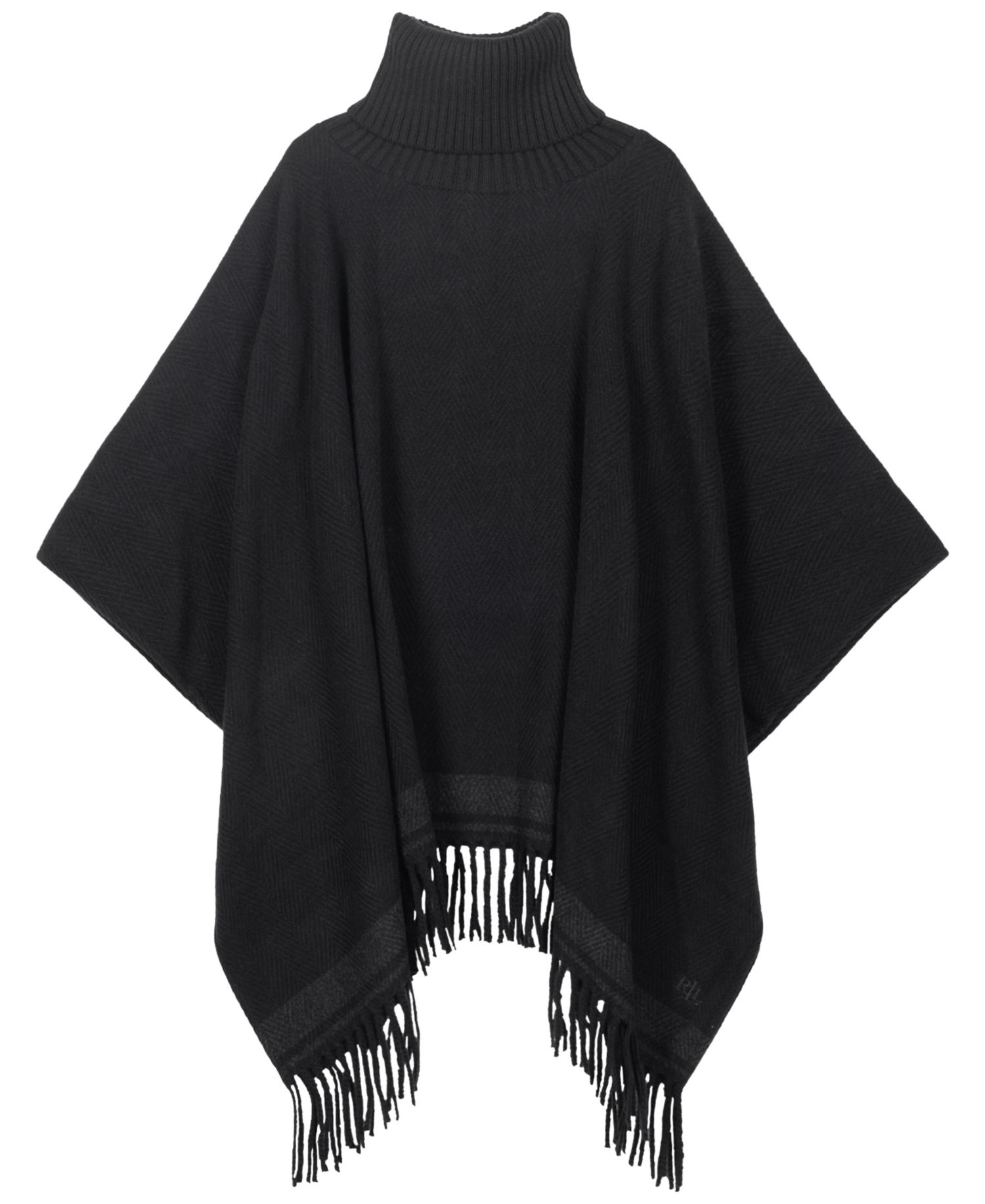 Woven Knit Collar Ruana