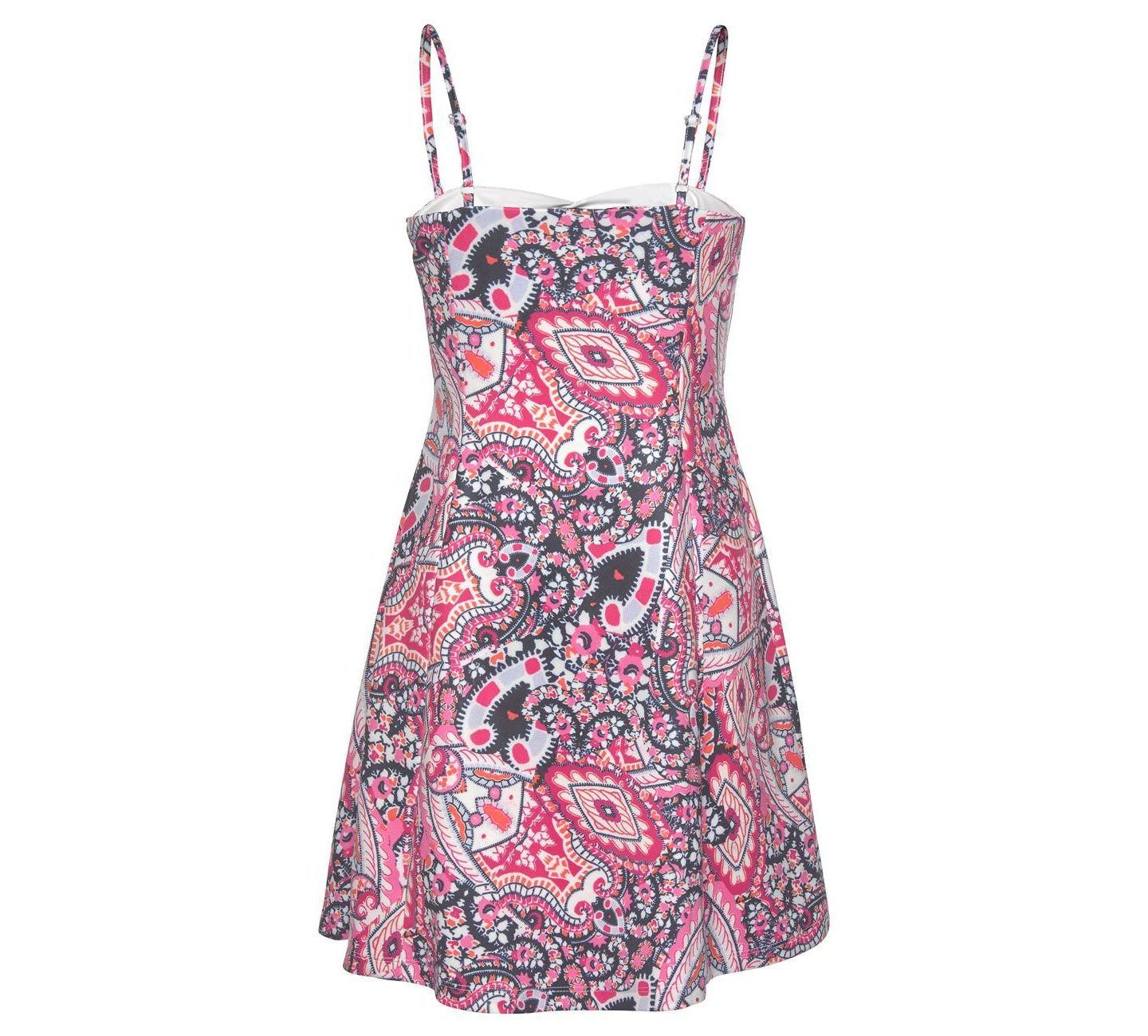 Женское платье LASCANA Printed Sundress A-Line Short, цвет: Розовый разноцветный — фото 5