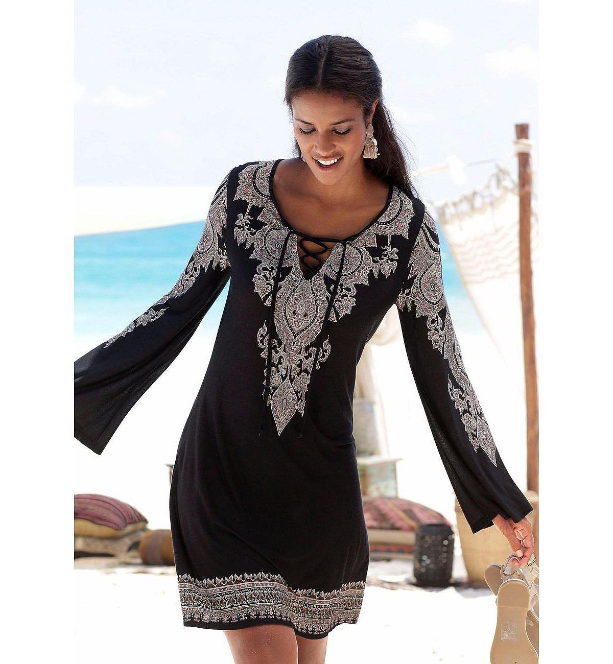 LASCANA Women's Lace Up Dress view 2 — MAYCSS fashion products