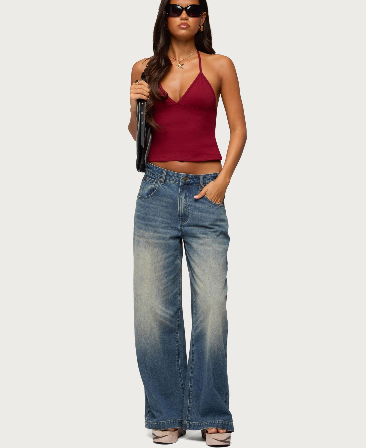 Women's Noriah V Neck Halter Top