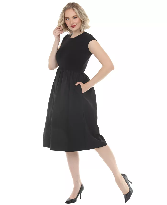 Women's Crew Neck Midi Dress - thumbnail 3