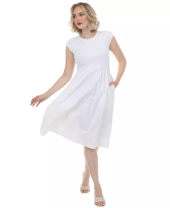 Women's Crew Neck Midi Dress - thumbnail 7