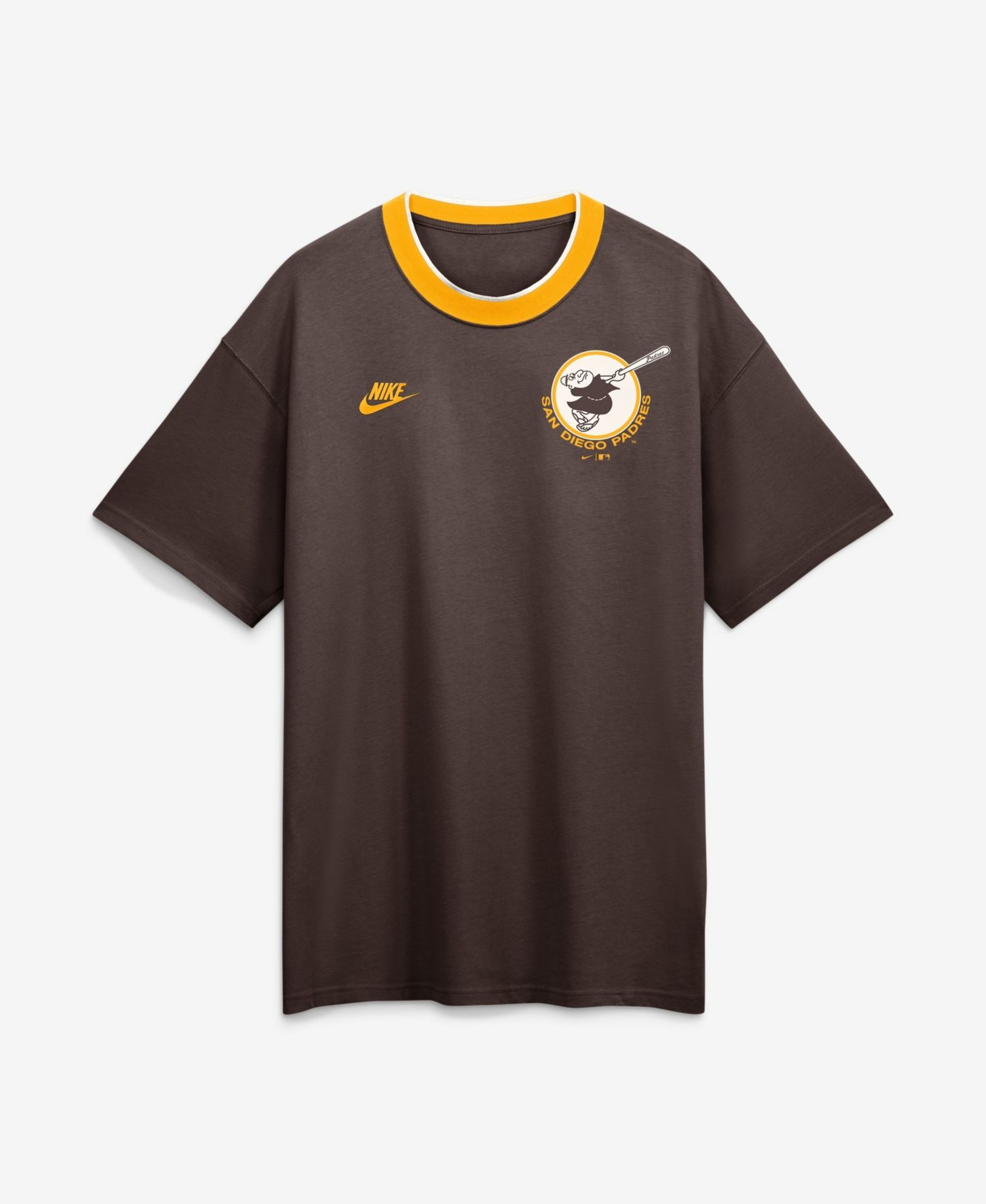 Men's Brown San Diego Padres Cooperstown Collection Ringer T-Shirt
