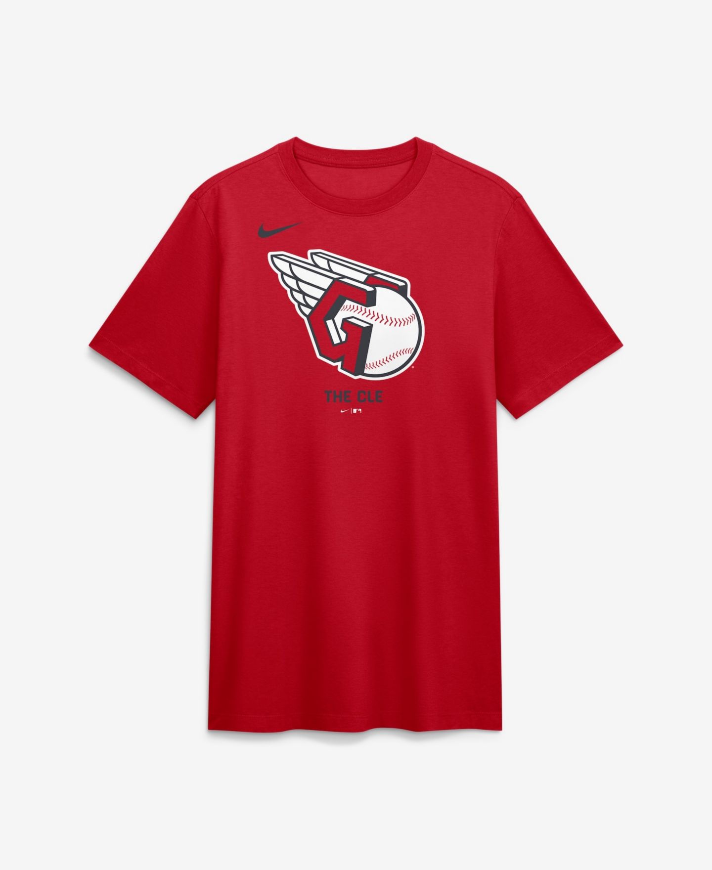 Мужская футболка Nike Red Cleveland Guardians Tri-Blend Logo — фото 2