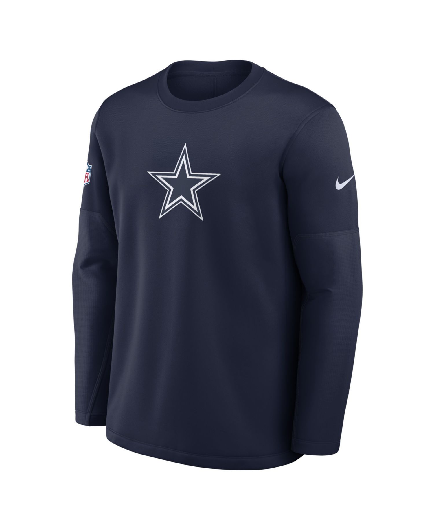 Men's Navy Dallas Cowboys Sideline Coaches Midweight Therma-FIT Sweatshirt