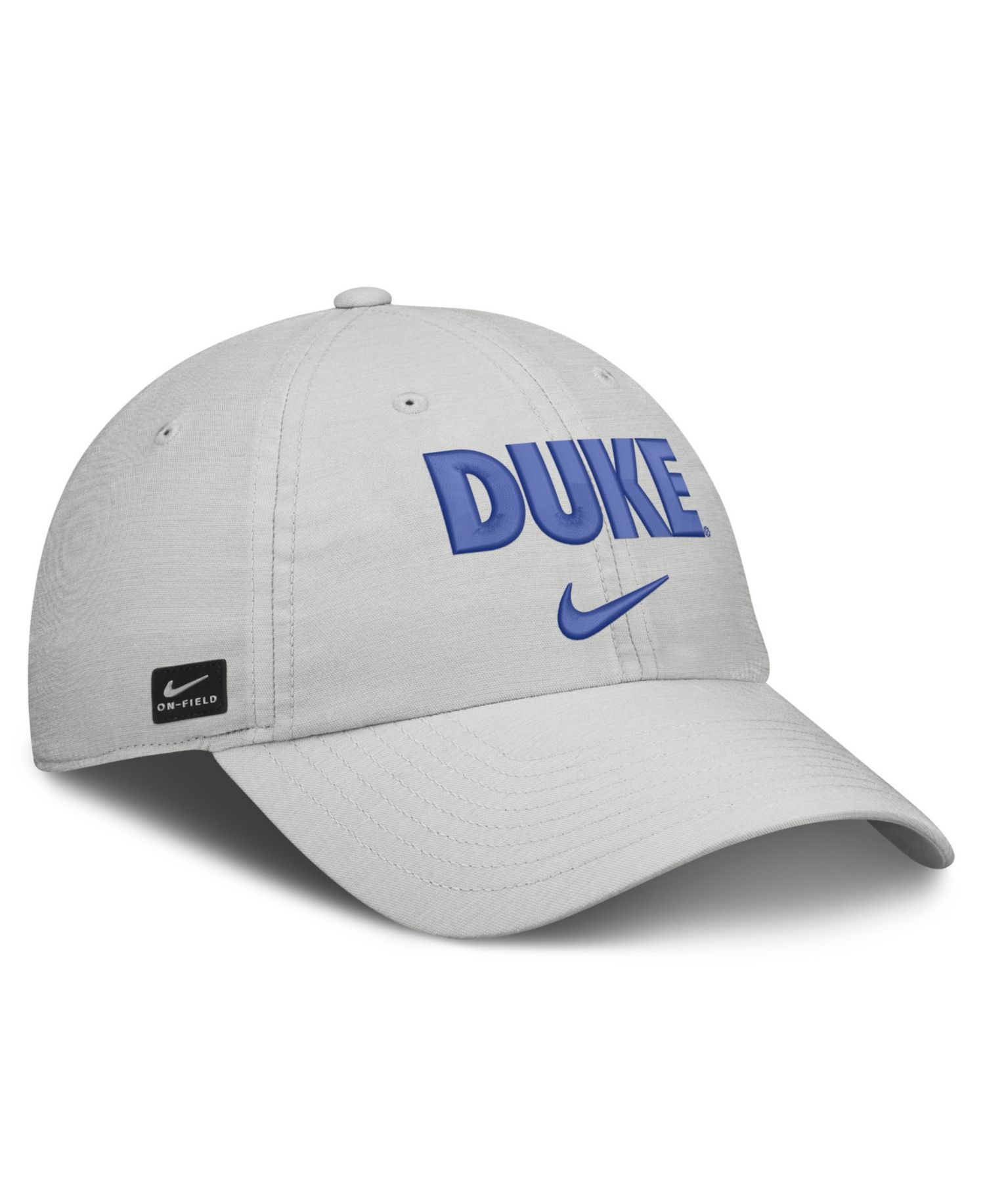 Men's and Women's Gray Duke Blue Devils 2026 On-Field Gameday Club Adjustable Hat