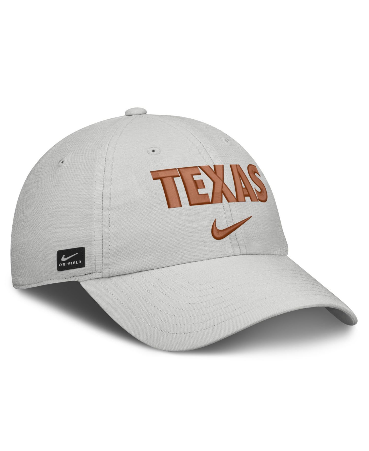 Men's and Women's Gray Texas Longhorns 2026 On-Field Gameday Club Adjustable Hat