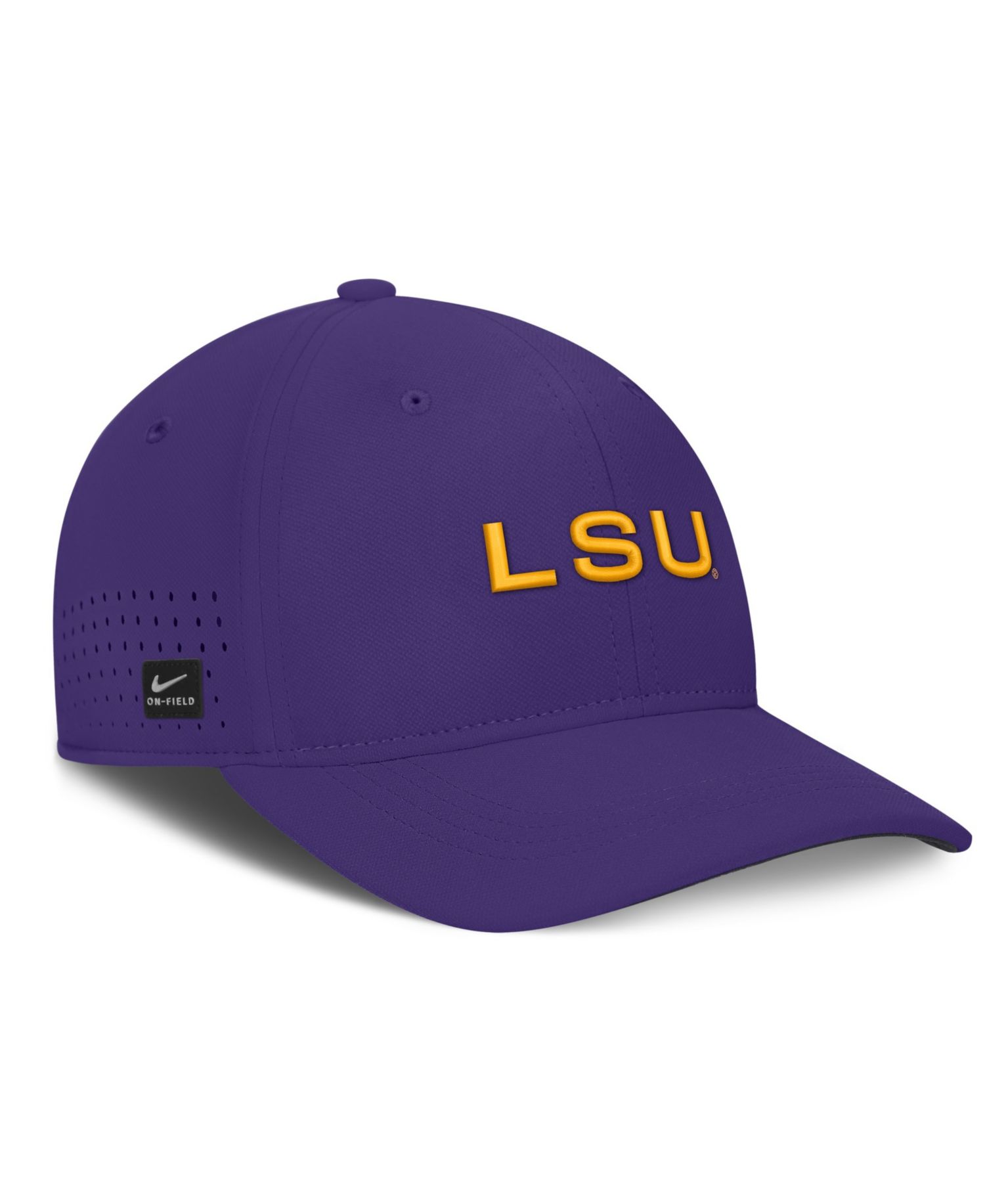 Men's Purple LSU Tigers Gameday Aerobill Swooshflex Dri-FIT Hat