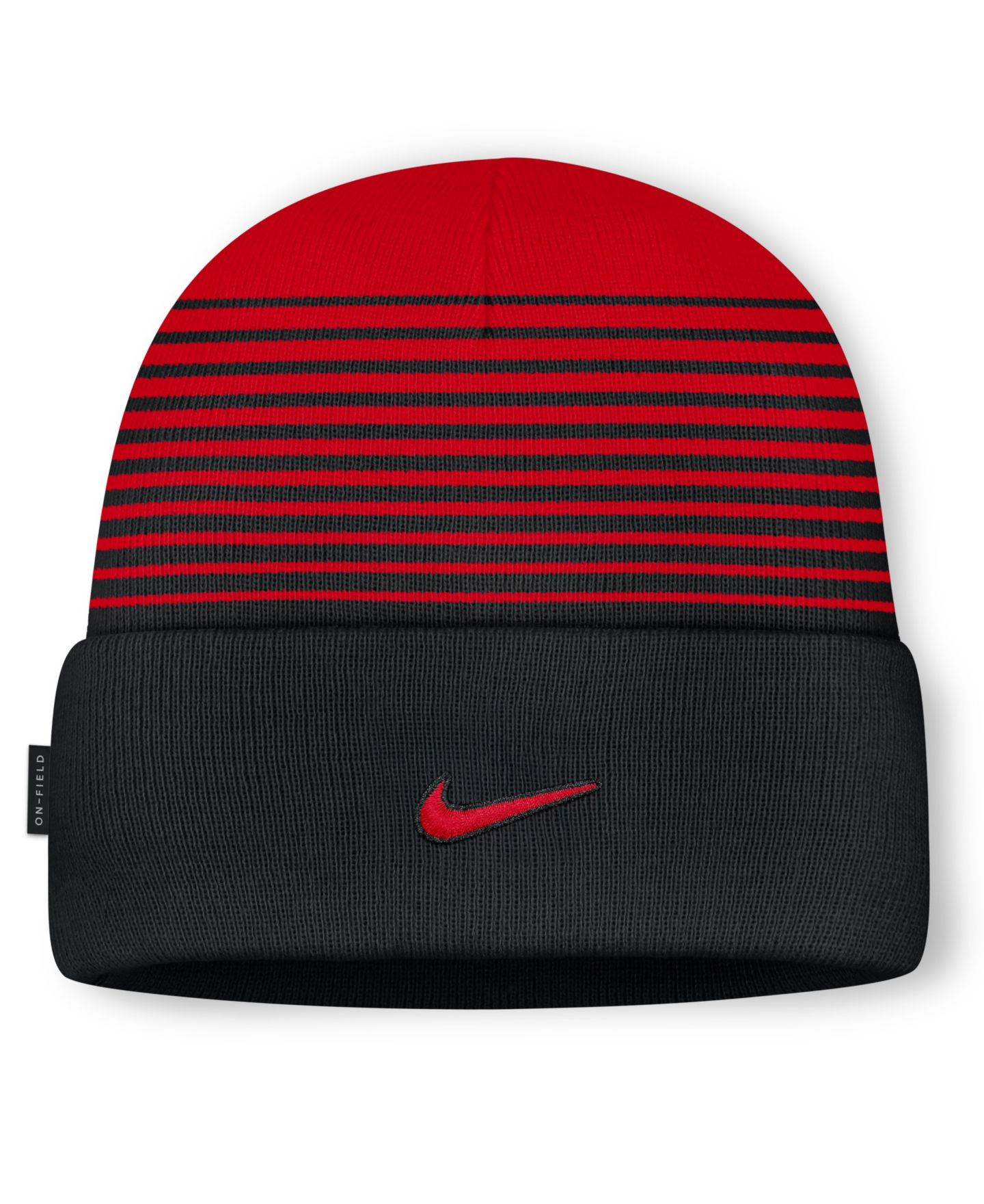 Мужская шапка Nike and Scarlet/Black Ohio State Buckeyes On-Field Utility Knit Hat — фото 2