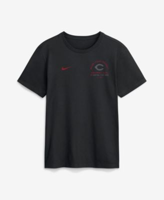Men's Black Cincinnati Reds Split Logo T-Shirt