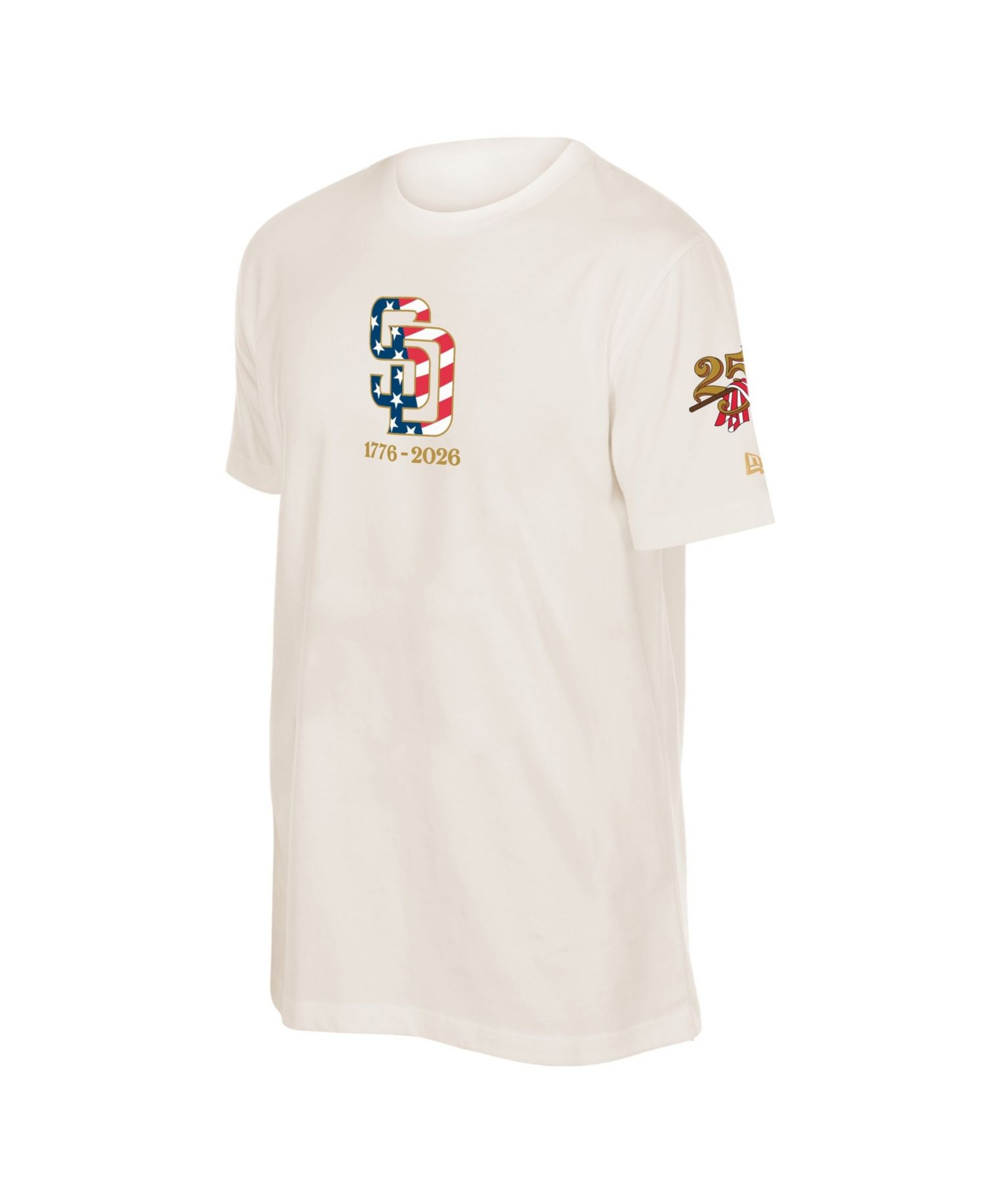 Men's Cream San Diego Padres 250th Fourth of July T-Shirt