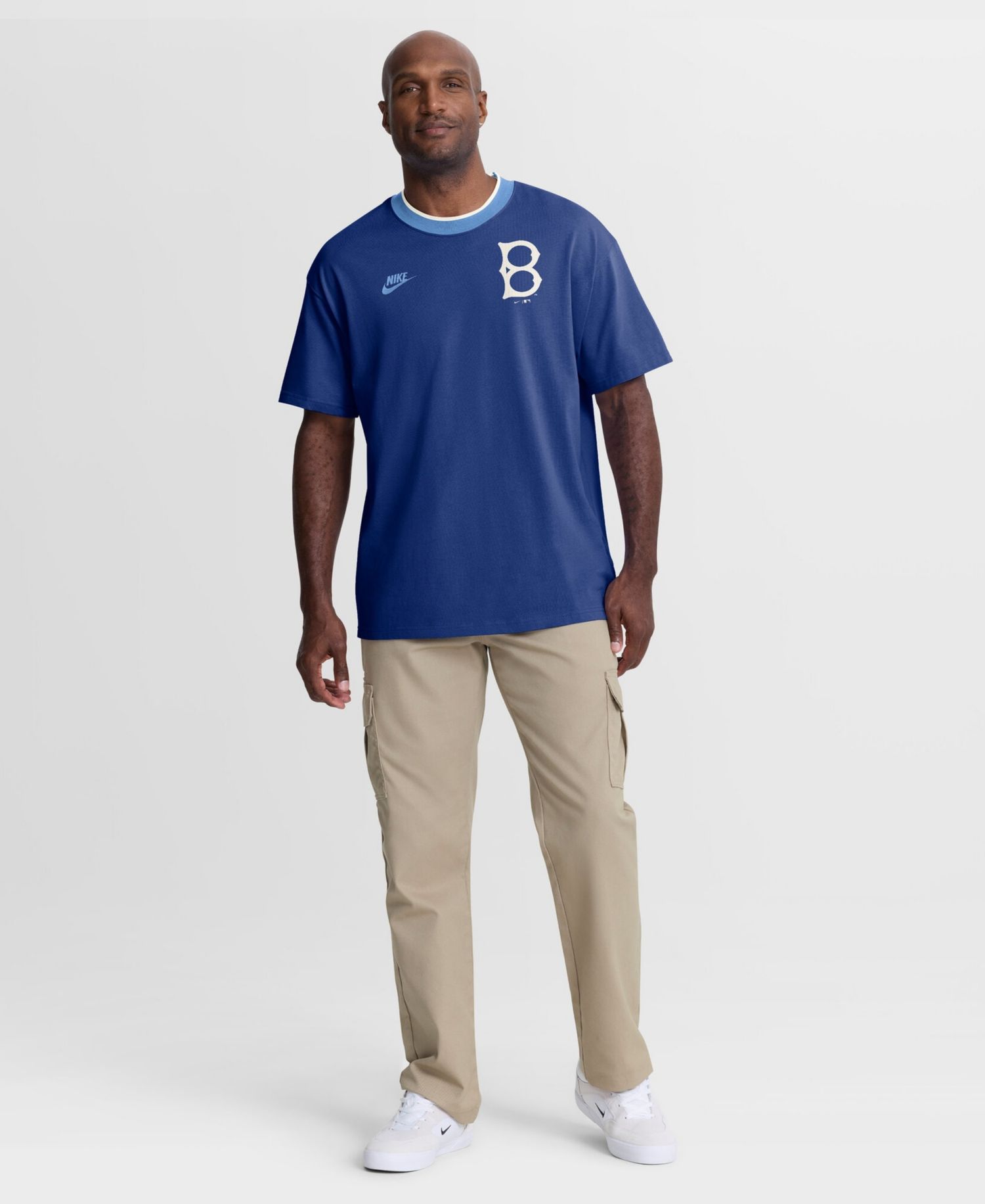 Men's Royal Brooklyn Dodgers Cooperstown Collection Ringer T-Shirt
