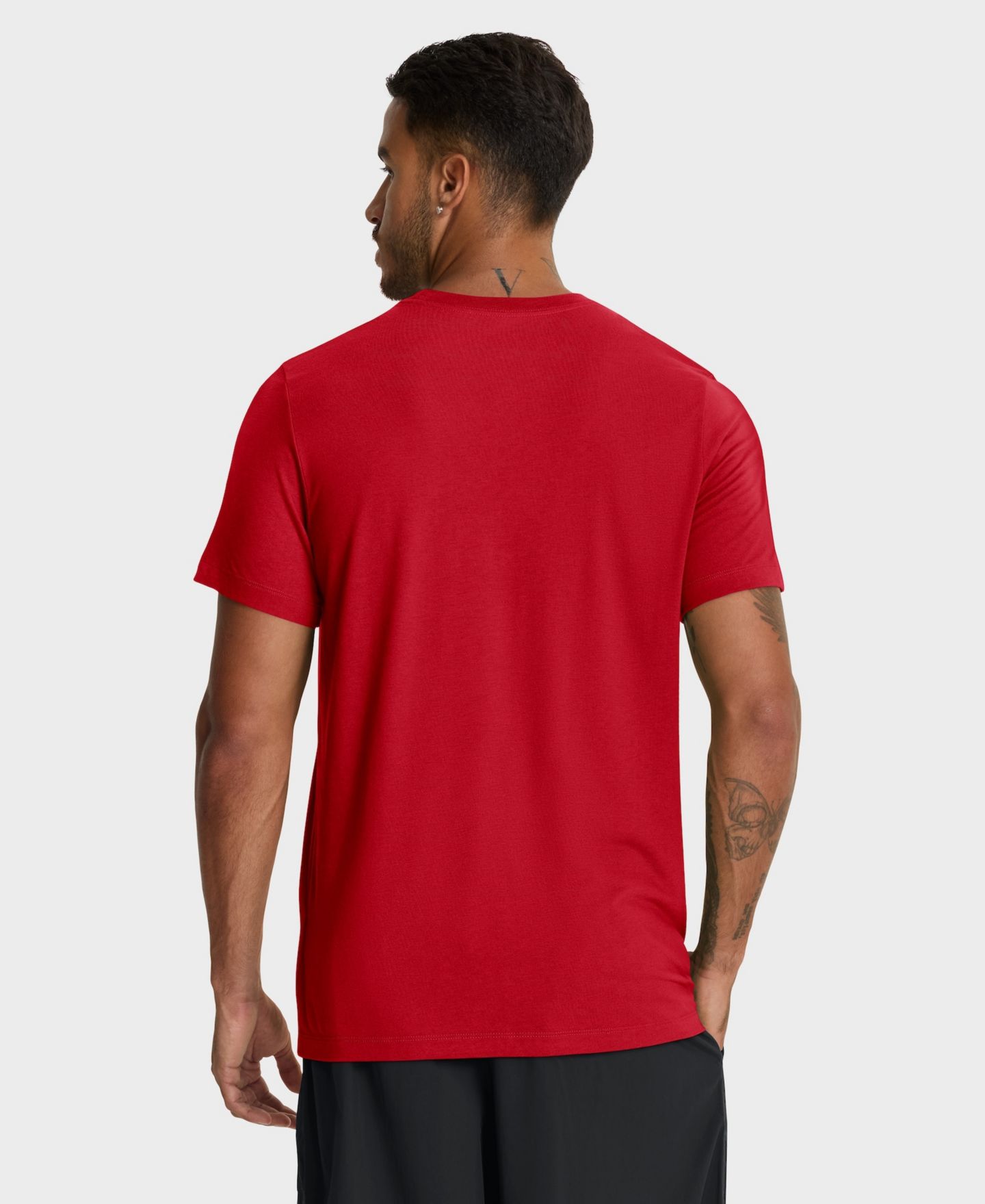 Мужская футболка Nike Red Cleveland Guardians Tri-Blend Logo — фото 4