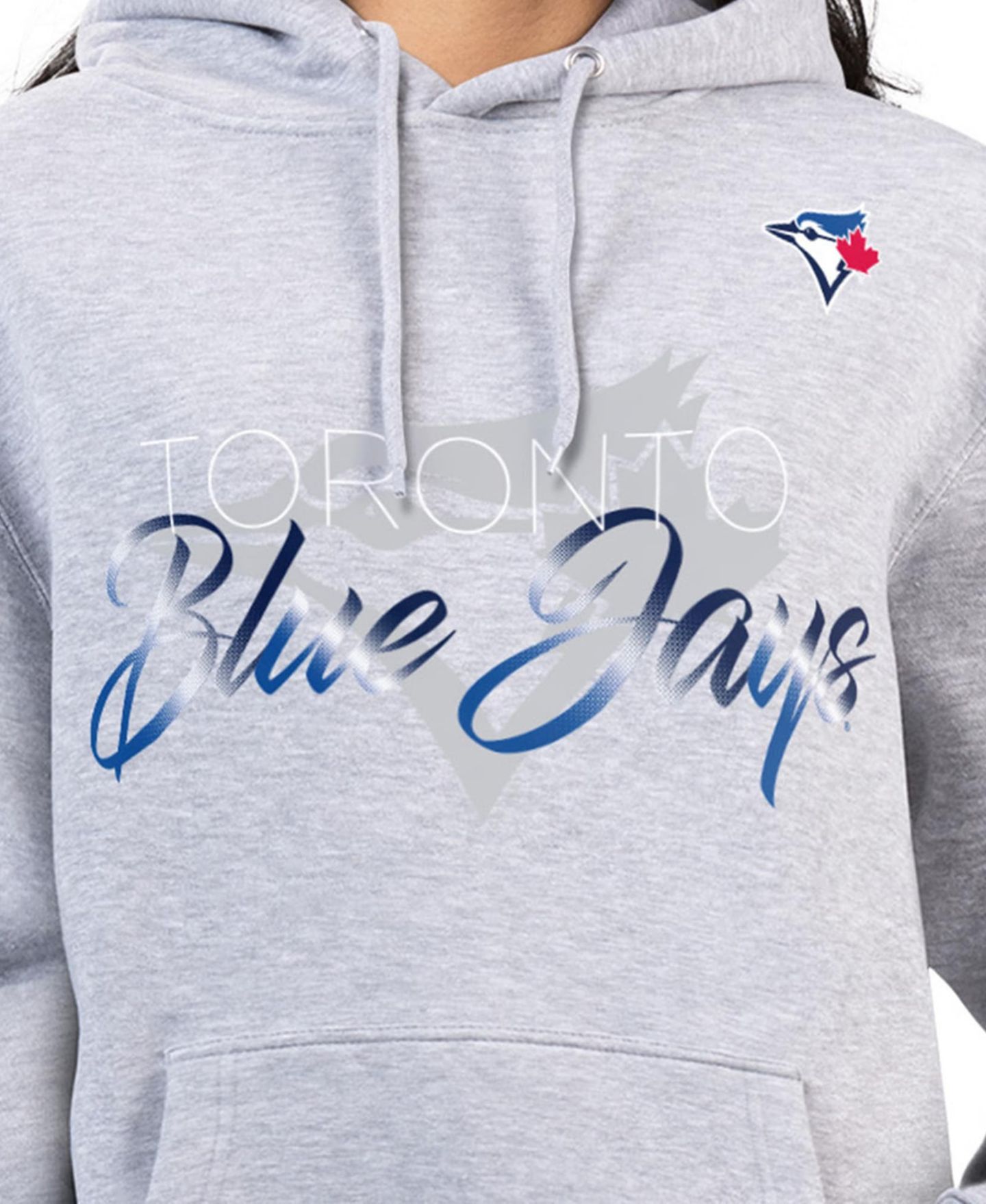 Женское худи G-III 4Her by Carl Banks Heather Gray Toronto Blue Jays Shadow Logo Graphic Pullover — фото 3