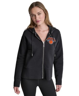 Women's Black New York Knicks Tech Ottoman Full-Zip Hoodie