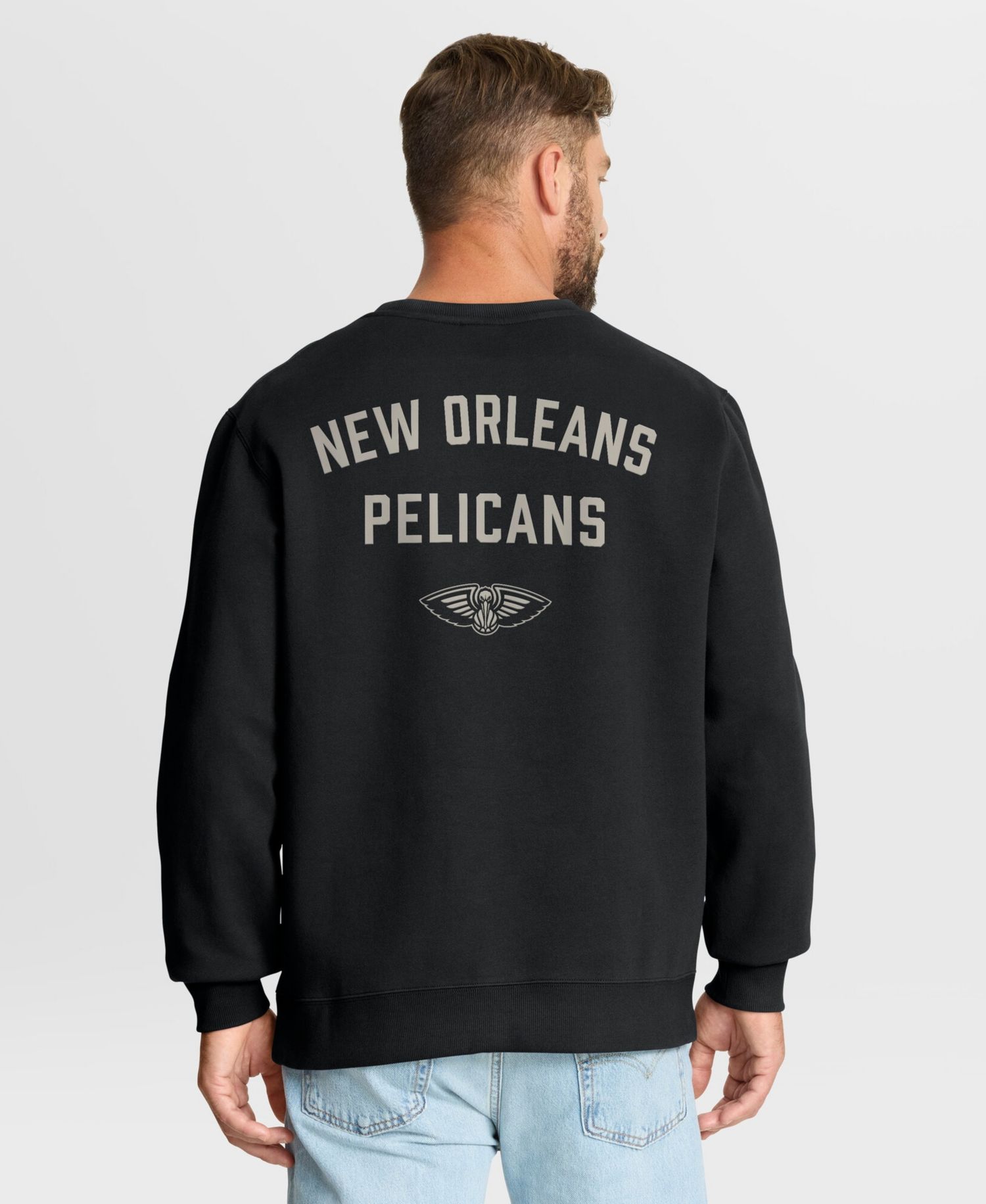 Men's Black New Orleans Pelicans Crossover Collection Defensive Rotation Drill Premium Pullover Sweatshirt