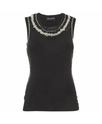 Women's Stretch Knit Beaded Top
