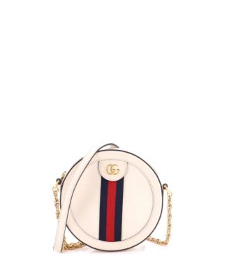 Mini Ophidia Round Shoulder Bag Leather