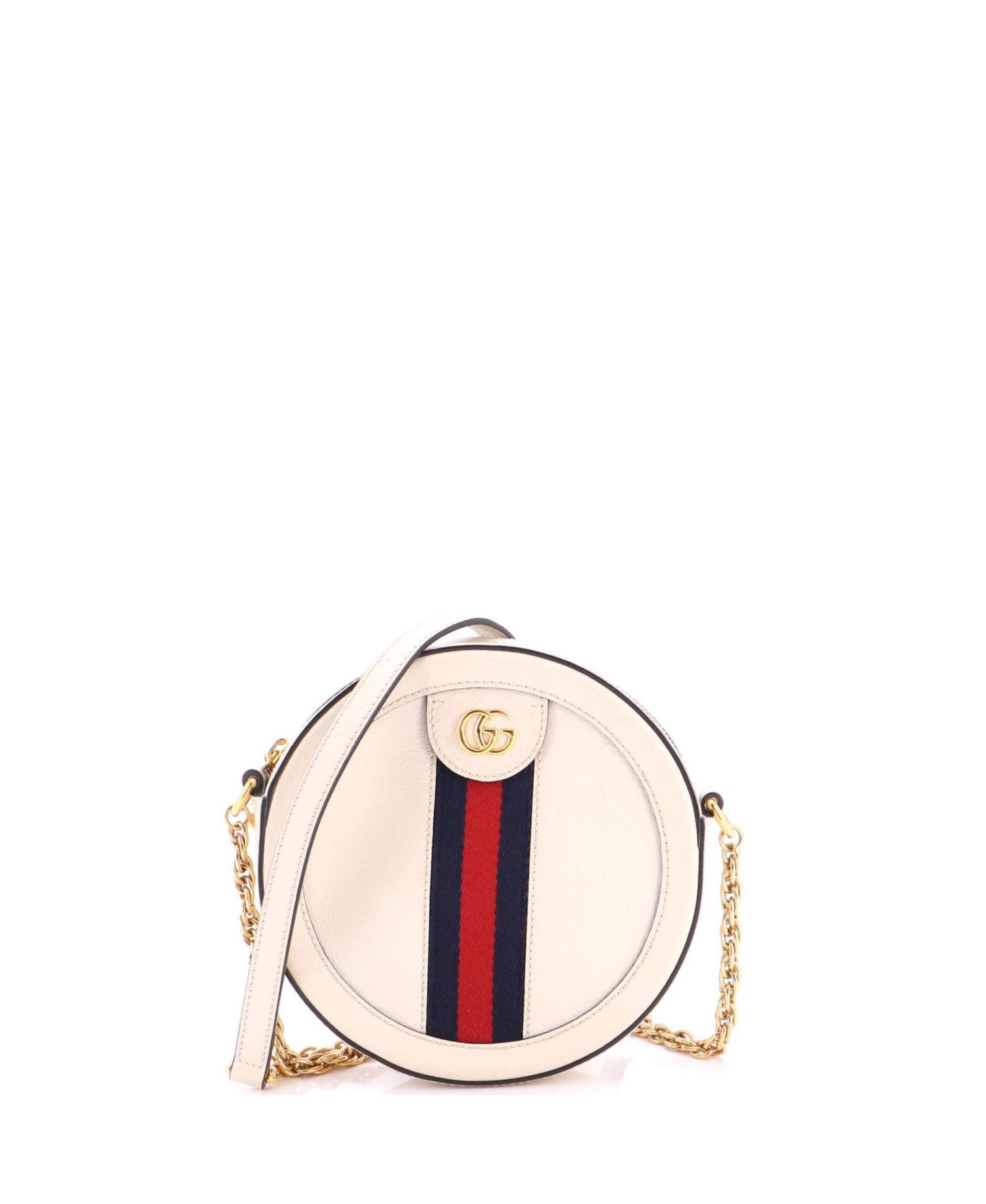 Mini Ophidia Round Shoulder Bag Leather