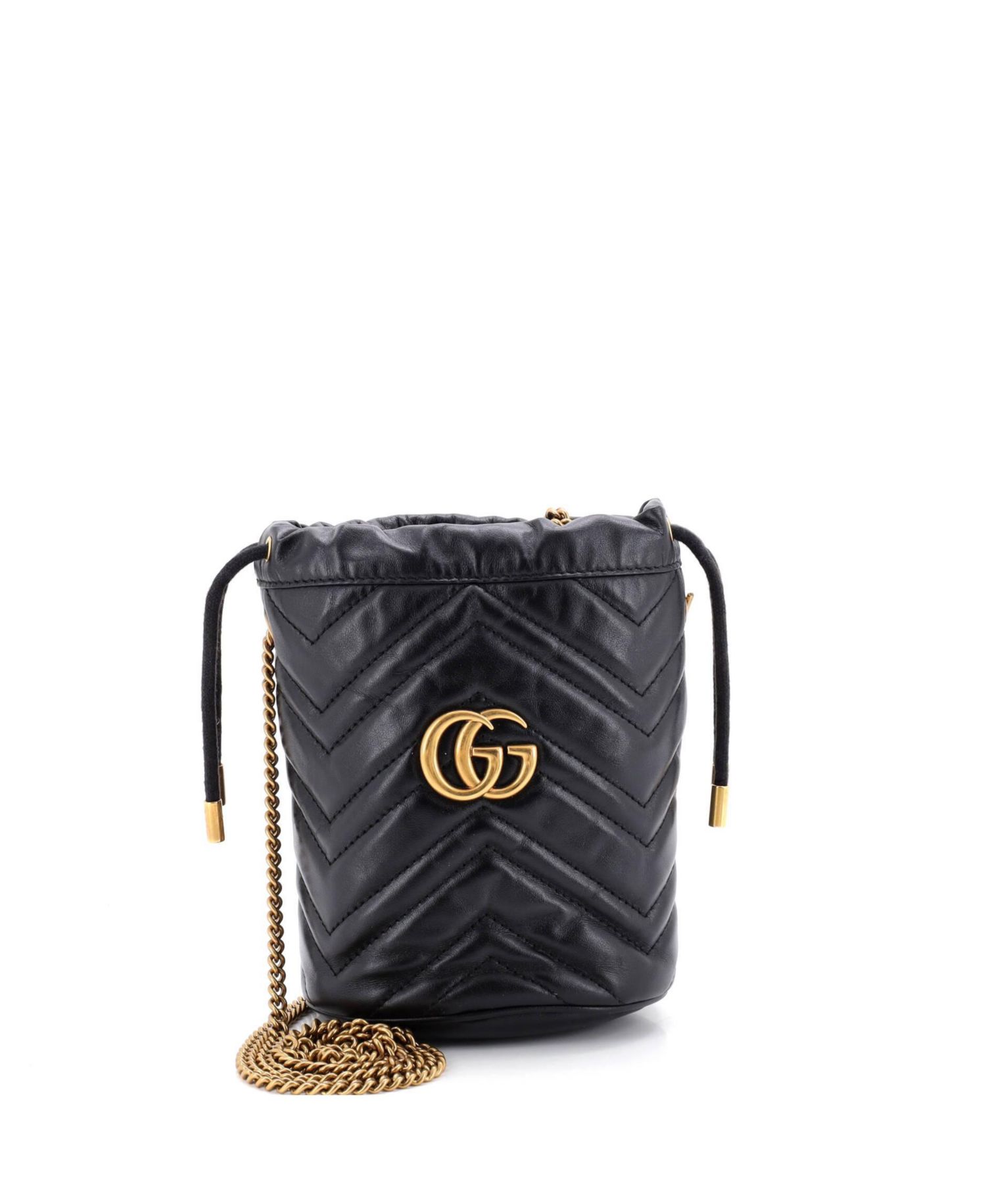 Mini GG Marmont Bucket Bag Matelasse Leather
