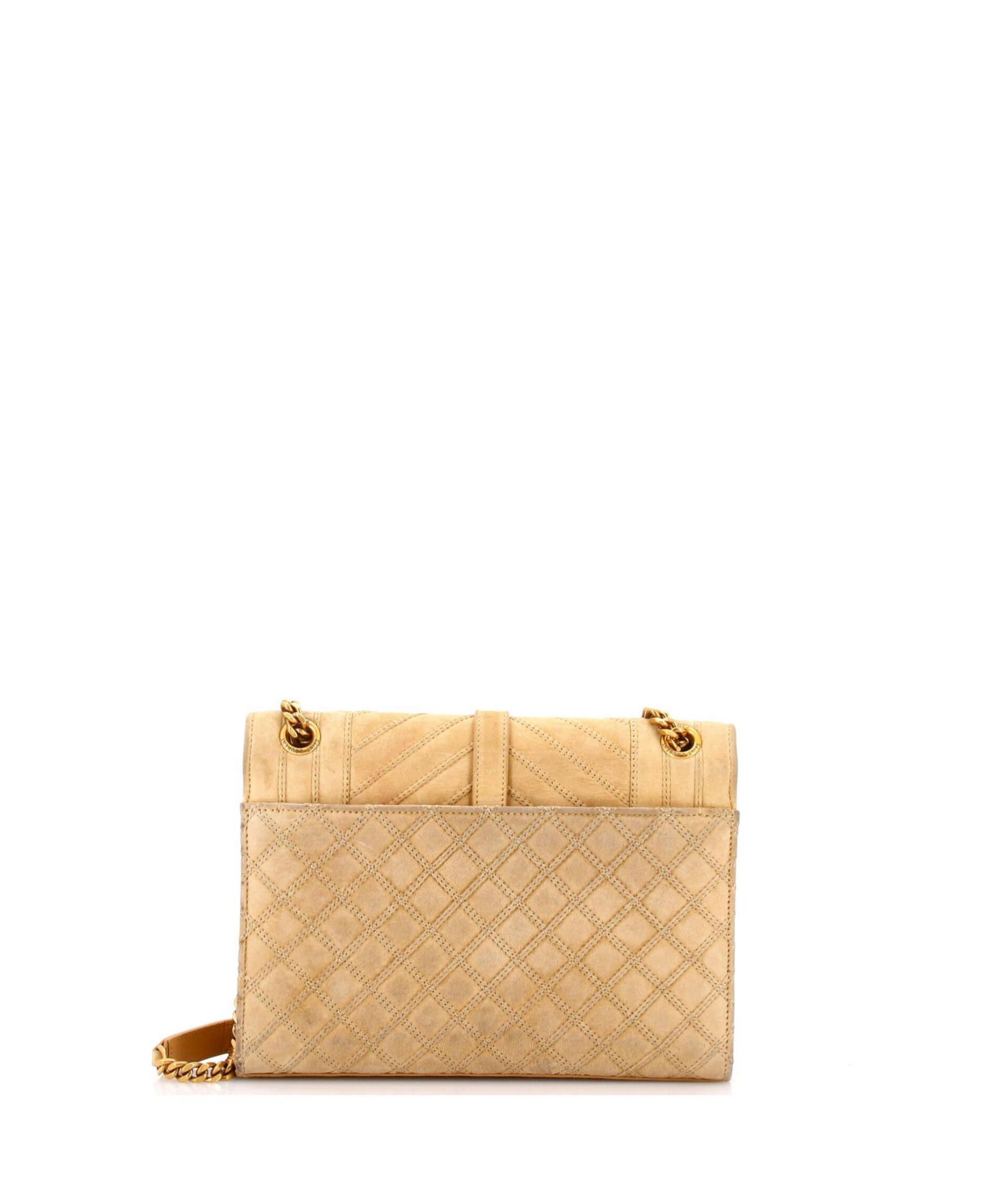 Small Classic Monogram Envelope Satchel Quilted Suede
