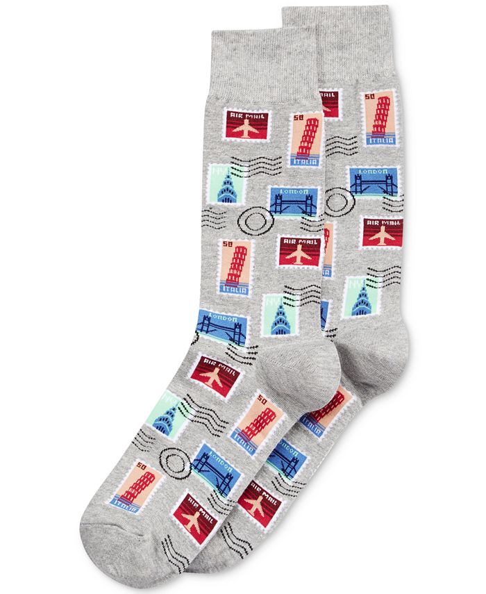 Hot Sox Men's Stamp Socks - Macy's