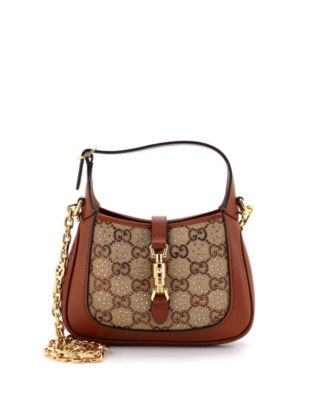Mini Jackie 1961 Chain Hobo Crystal Embellished GG Canvas